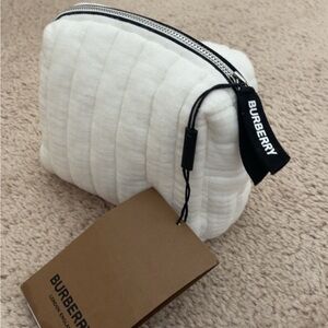 Burberry White Quilted Toiletry Bag
